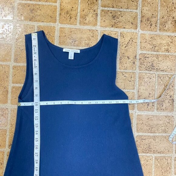 Autumn Cashmere 100% Cashmere Blue Sleeveless Sweater Dress - Picture 6 of 7